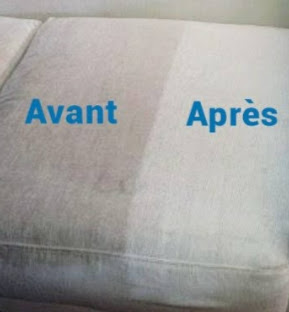 Nettoyage canapé avant apres